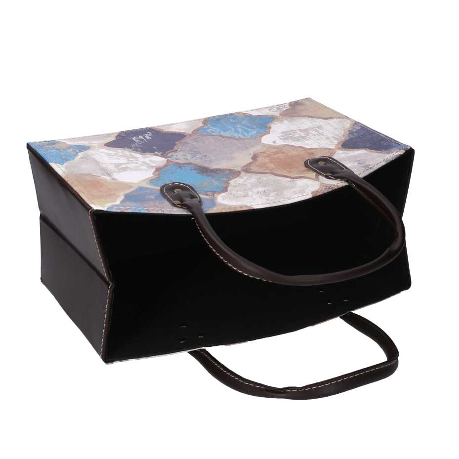 Portariviste ecopelle blu marocco rettangolare cm 33