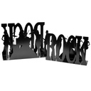 Portariviste metallo rock 1-2 nero cm 35x12h24