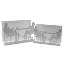 Portariviste metallo sagome 1-2 bianco cm 35x12h24