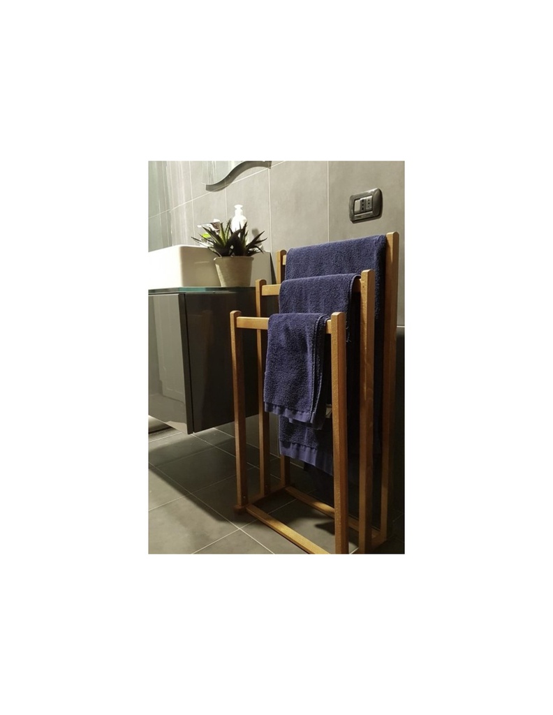 Portasalvietta a tre barre in noce IT138/12