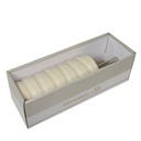 Portascopino ceramica bianco cerchi tondo cmø10