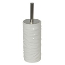 Portascopino ceramica bianco onde tondocmø10h24/34