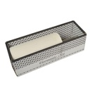 Portascopino ceramica bianco righe tondo cmø10
