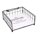 Portatovaglioli legno bianco quadro cm19x19h7