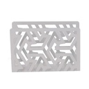 Portatovaglioli metallo frecce bianco rettangolare cm 14