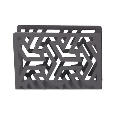 Portatovaglioli metallo frecce grigio rettangolare cm 14