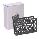 Portatovaglioli metallo frecce grigio rettangolare cm 14
