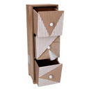 Portatutto legno 3 cassetti marrone rettangolare cm 11