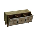 Portatutto legno titanium 3 cassetti rettangolare cm 32x11h16