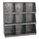 Portatutto metallo 9 posti cm 61x21h61