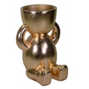 Portavaso resina bambino oro cm49,5x48h69