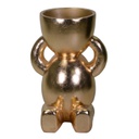 Portavaso resina bambino oro cm49,5x48h69