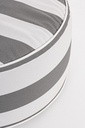 Pouf Righe Gonfiabile Bianco-Grigio