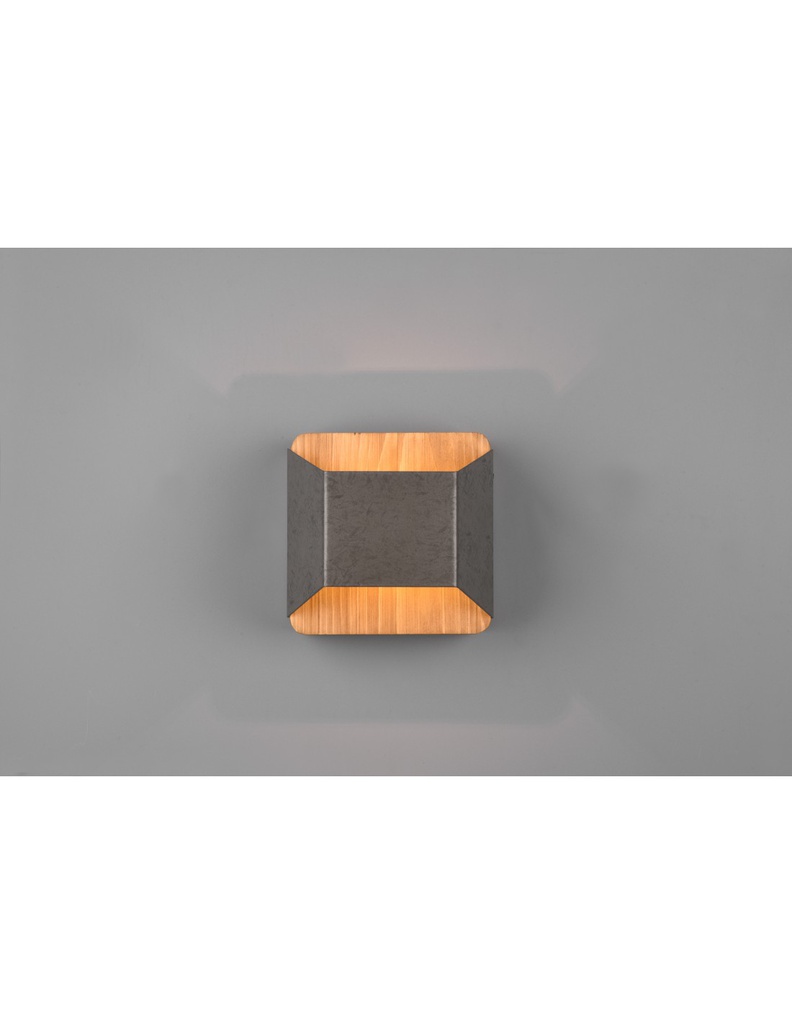 Applique Biemissione Led 4,3w 3000k Arino Legno Nichel Trio Lighting
