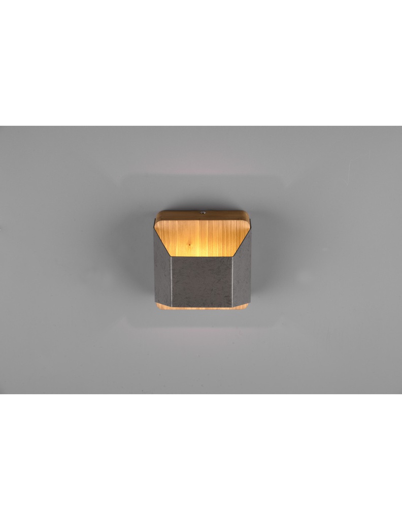 Applique Biemissione Led 4,3w 3000k Arino Legno Nichel Trio Lighting