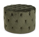 Pouf vintage verde velluto cm 60 x 42 h
