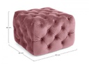 Pouff Evan in velluto Blush trapuntato