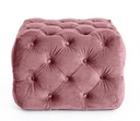 Pouff Evan in velluto Blush trapuntato