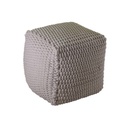 Puff tessuto bianco quadro cm 43x43h43