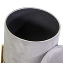Puff velluto 1-2 grigio chiaro cm ø39h49