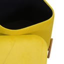 Puff velluto giallo cm38x38h45