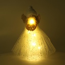 Puntale led tessuto bambolina oro cm6x14h30