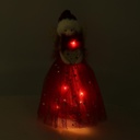 Puntale led tessuto bambolina rosso cm6x14h30