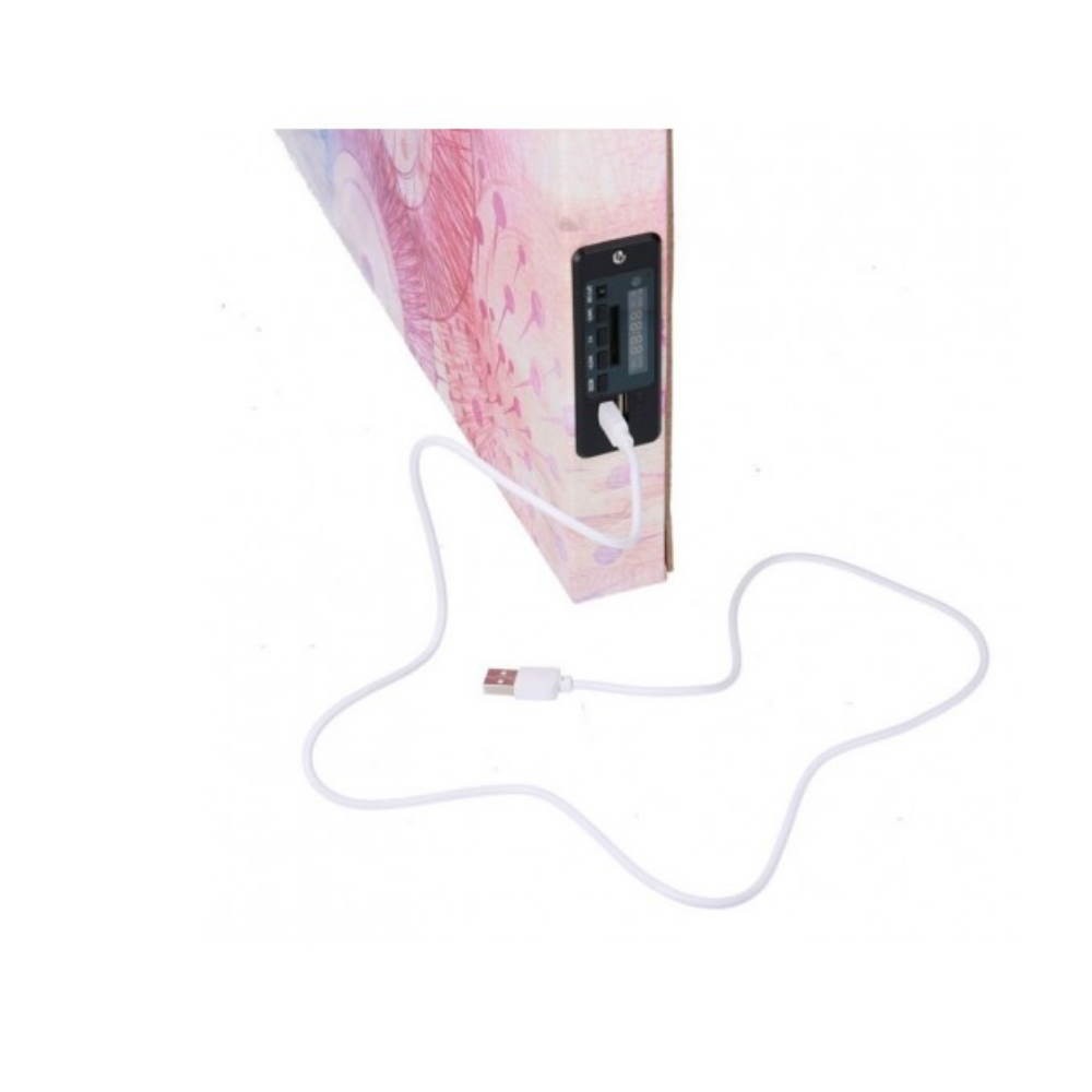 Quadro Bluetooth con stampa lampadina bianco ghiaccio