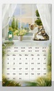Quadro led con calendario bianco rettangolare cm 30x50x1
