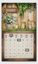 Quadro led con calendario marrone rettangolare cm 30x50x1