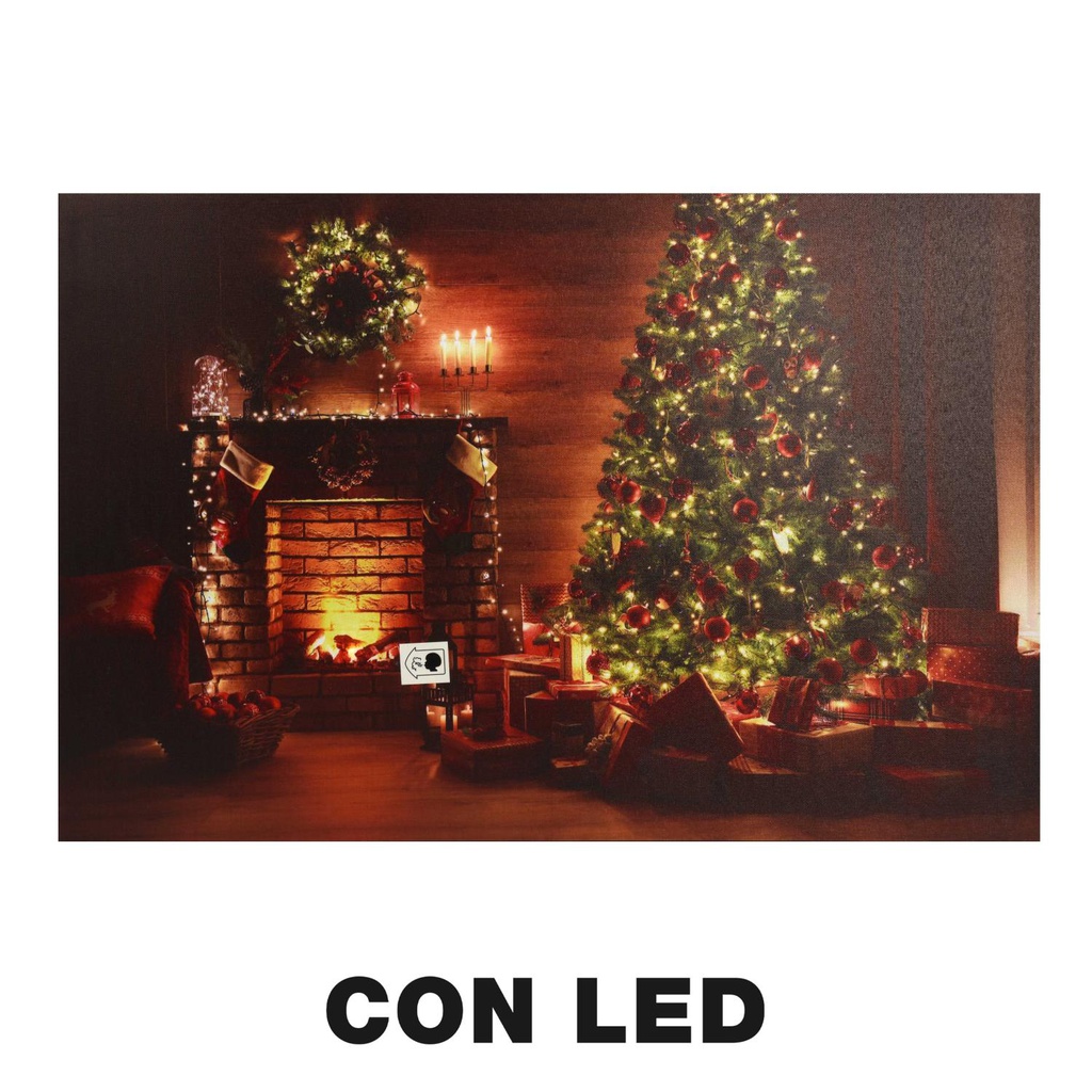 Quadro led legno multicolor rettangolare cm60x40h1,8