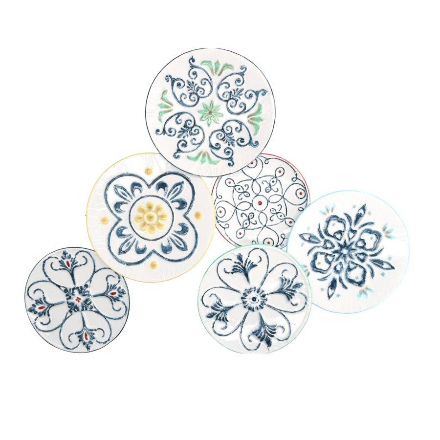 Quadro metallo 6 piatti cm 90x70x6