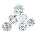 Quadro metallo 6 piatti cm 90x70x6