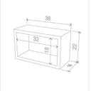 Quadro rettangolare Monroe decorazione murale cm 36 x 18 x 22 h EFFEZ
