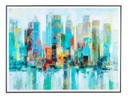 Quadro skyline city con cornice cm 120x90