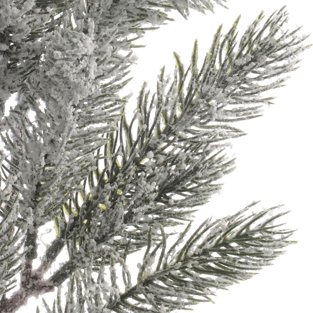 Ramo di Natale decorativo innevato H 49 cm