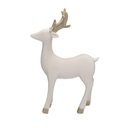 Renna ceramica bianco oro cm15x6h23