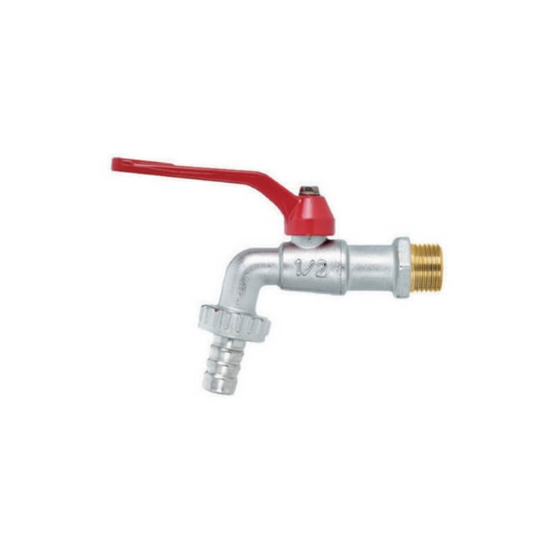 Rubinetto a sfera con portagomma e leva rossa 1/2&quot; - F-Brico Faidf