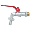 Rubinetto a sfera con portagomma e leva rossa 1/2&quot; - F-Brico Faidf