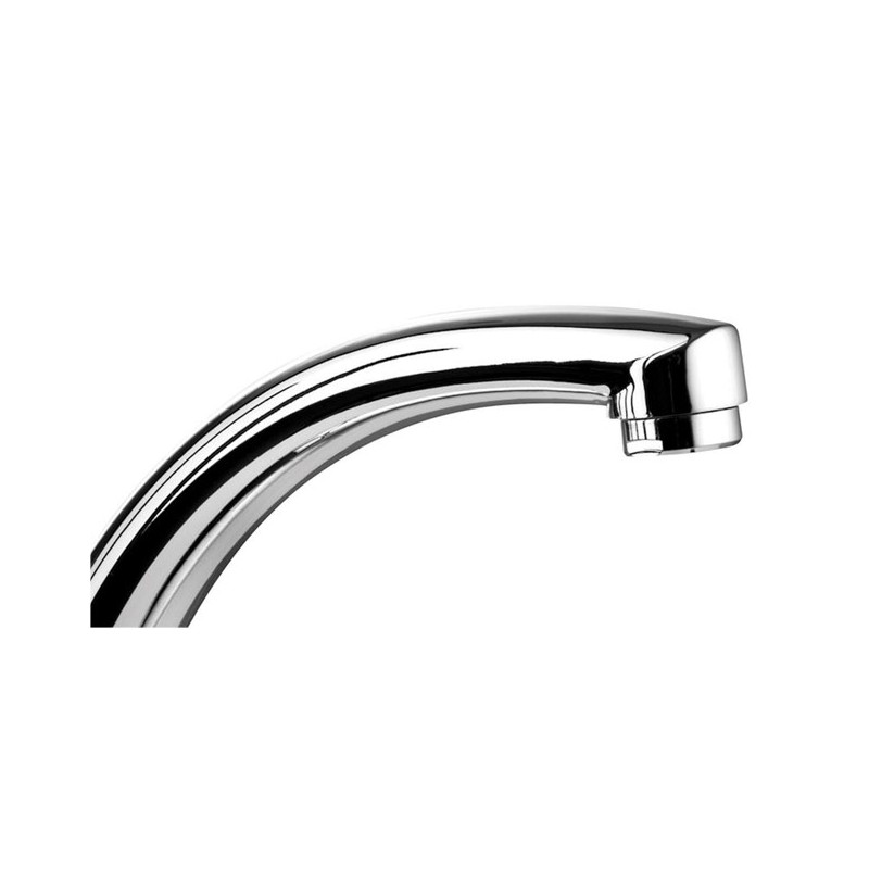 Rubinetto miscelatore da cucina canna in acciaio finitura cromo h.26x10,3 cm