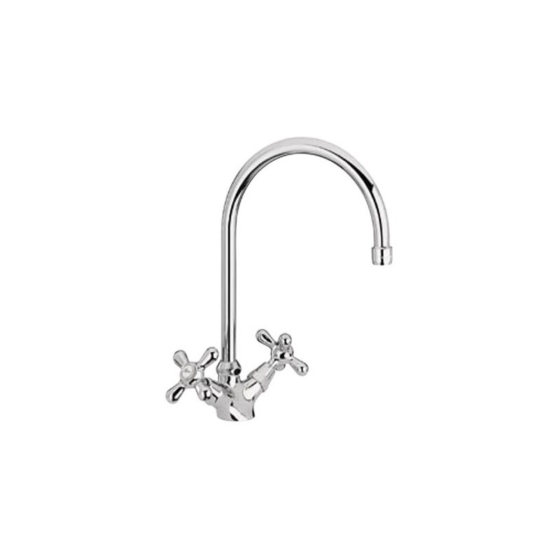 Rubinetto miscelatore paini per lavello cucina finitura cromo h.30,7x18,5 cm EFFEZ