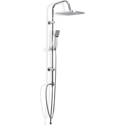 Saliscendi acciaio cromo mix square 1 getto