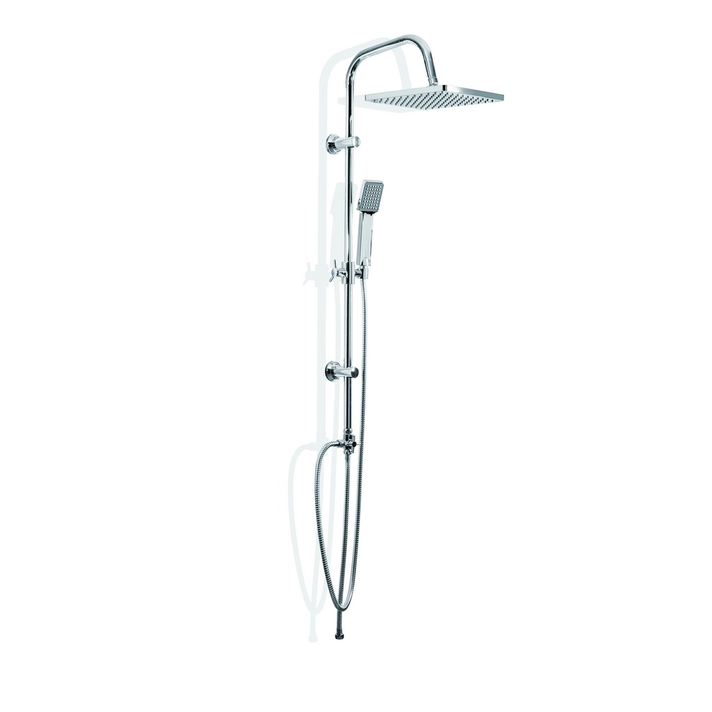 Saliscendi acciaio cromo mix square 1 getto