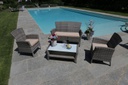 Salotto Amalia Polyrattan grigio con cuscini