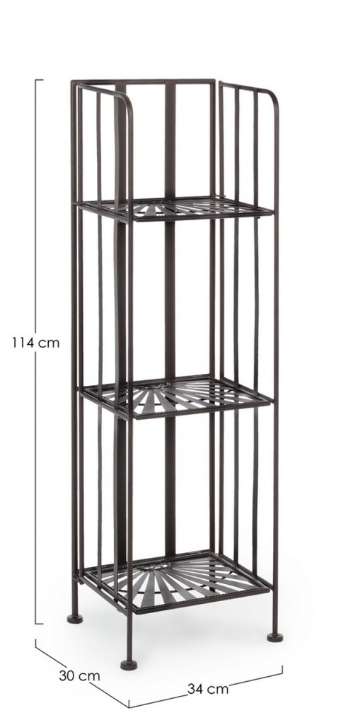 Scaffale 3P Ray Marrone 34X30X114H  