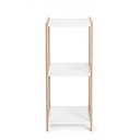 Scaffale Brooklyn bagno cucina bianco bamboo
