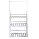 Scaffale legno 3 piani bianco cm 68