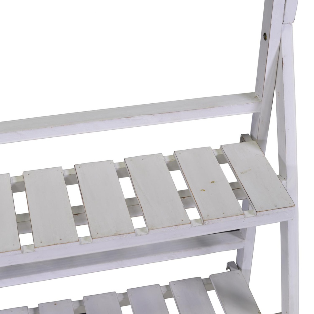 Scaffale legno 3 piani bianco cm 68