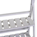 Scaffale legno 3 piani bianco cm 68