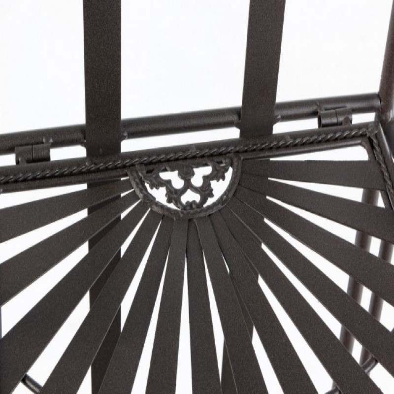 Scaffale pieghevole quattro ripiani in acciaio Marrone RAY 34x30x h153 cm
